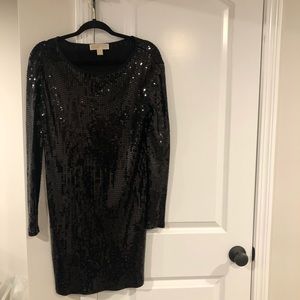 Michael Michael Kors L/S Sequined Dress